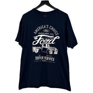 Ford Motors Truck Services 1903 Navy Blue Official T Shirt Tee Men’s Size Large